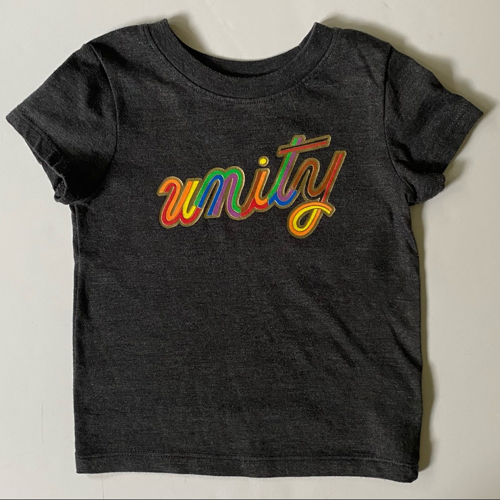 Unity themed shirt size 12 months gray WUC Gay Pride baby girls boys top